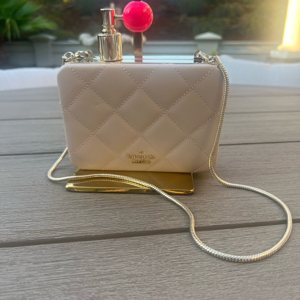 Kate Spade Cream Quilted Mini Bag